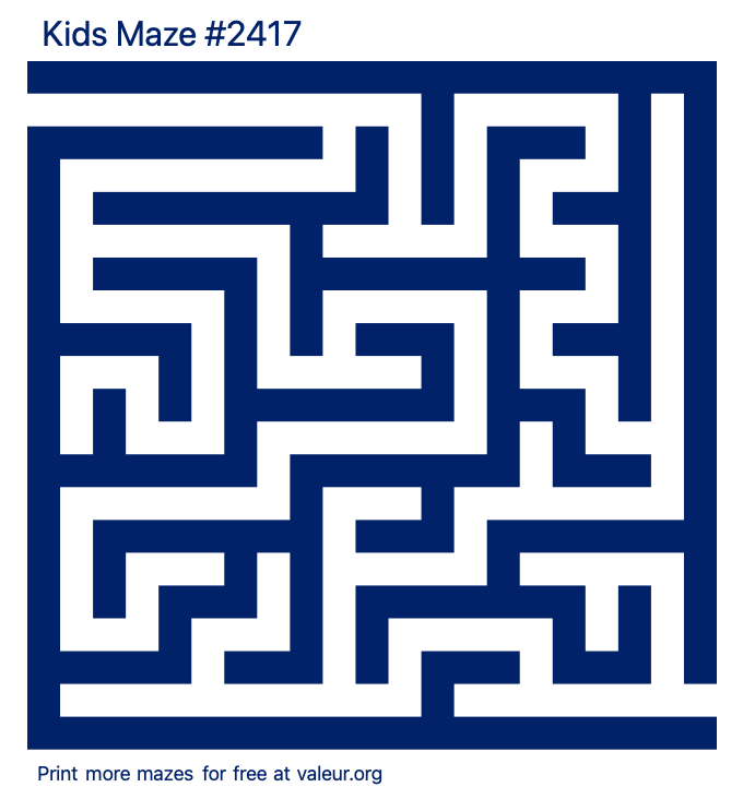 Free Printable Kids Maze number 2417