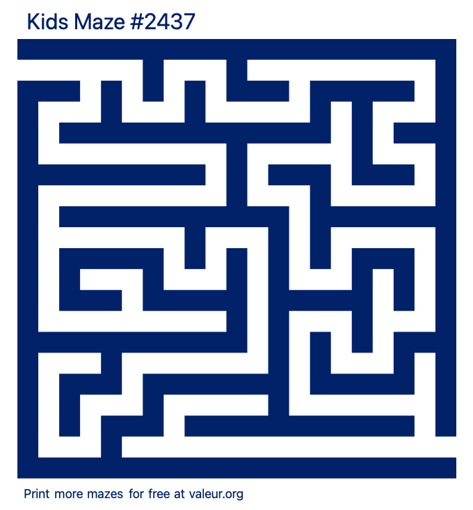 Free Printable Kids Maze number 2437