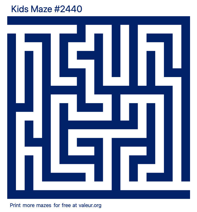 Free Printable Kids Maze number 2440