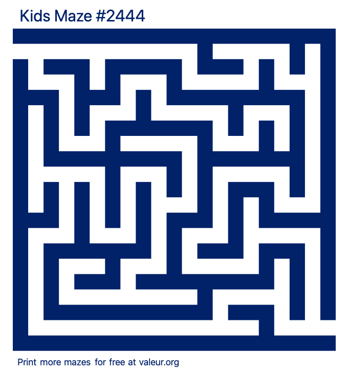 Free Printable Kids Maze number 2444