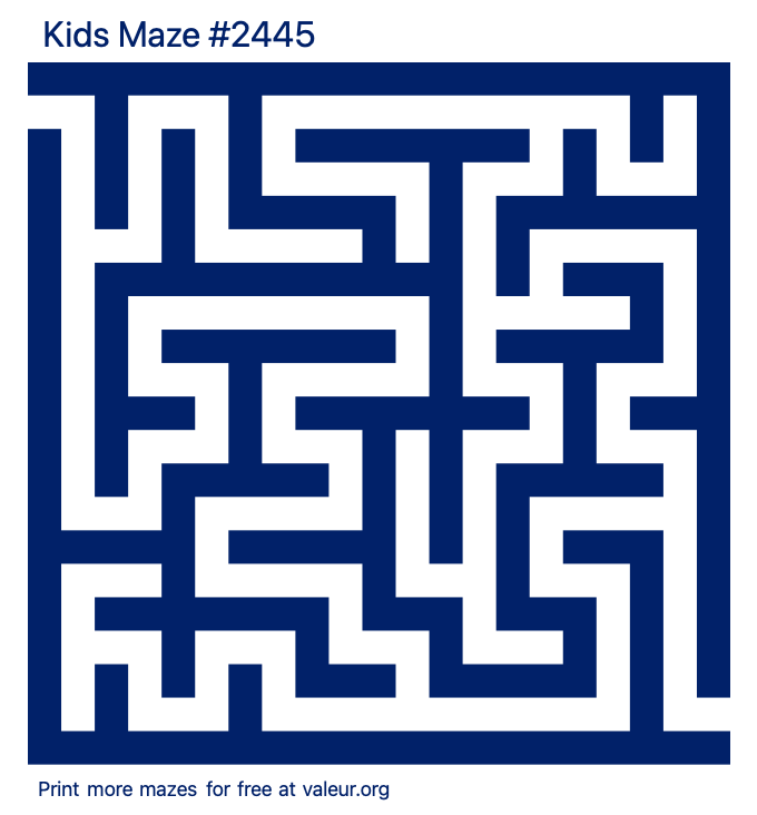 Free Printable Kids Maze number 2445