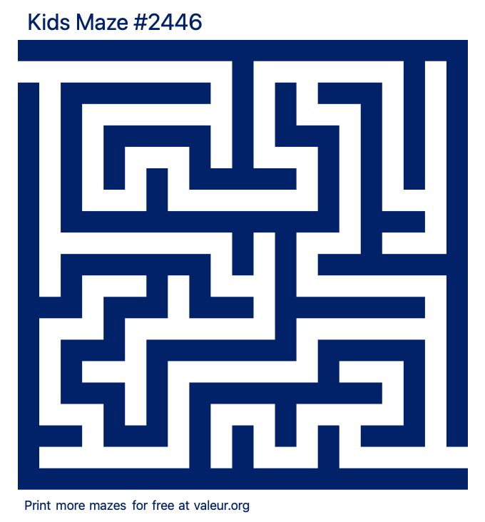 Free Printable Kids Maze number 2446