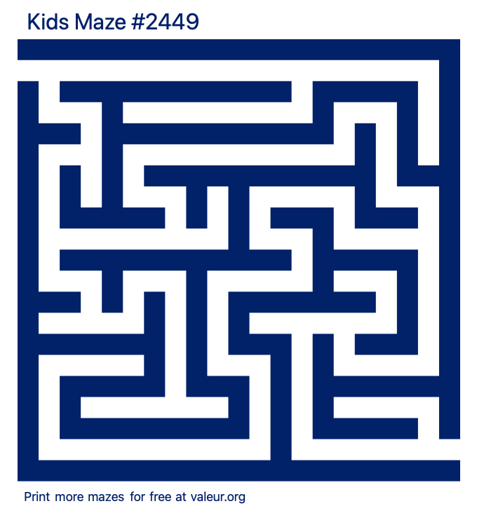 Free Printable Kids Maze number 2449