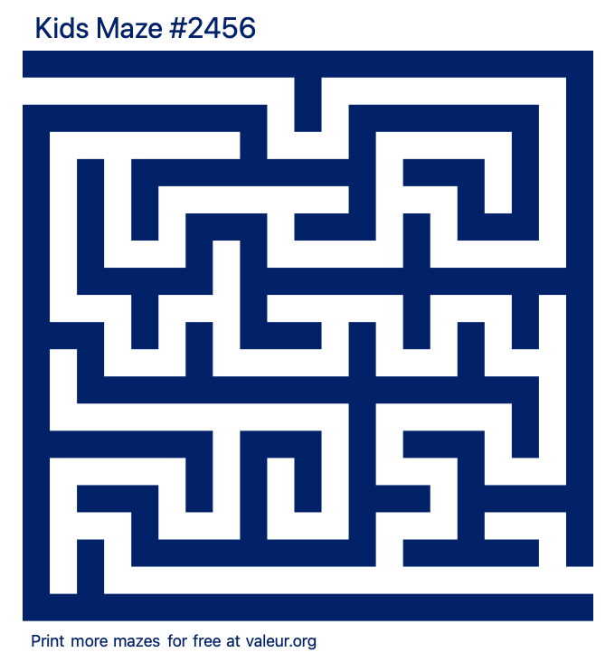 Free Printable Kids Maze number 2456