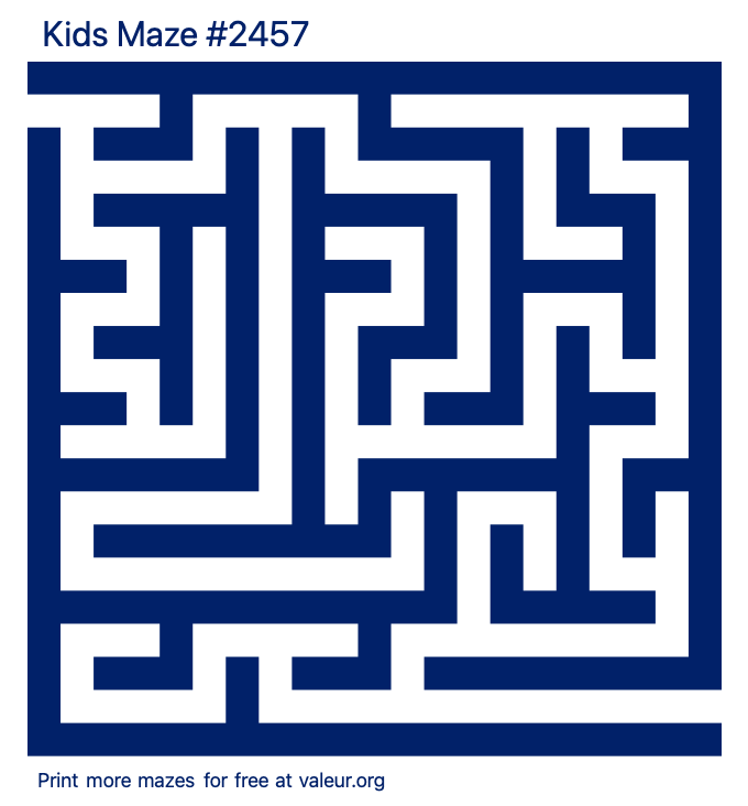 Free Printable Kids Maze number 2457