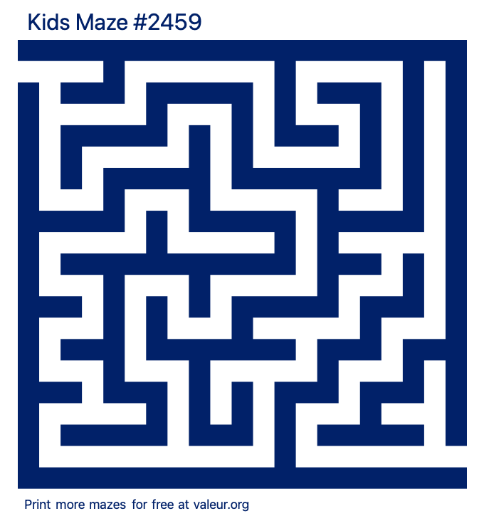 Free Printable Kids Maze number 2459