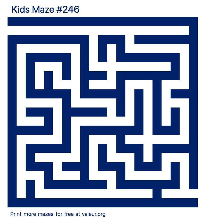 Free Printable Kids Maze number 246