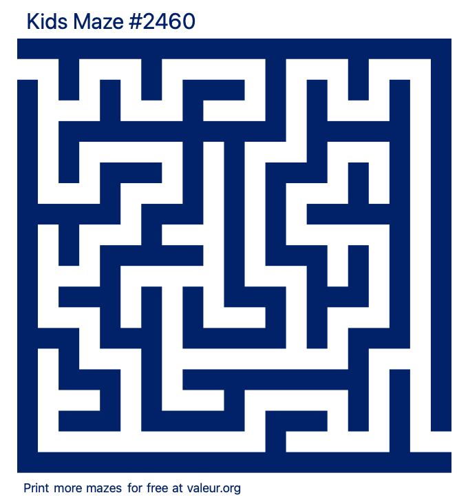 Free Printable Kids Maze number 2460