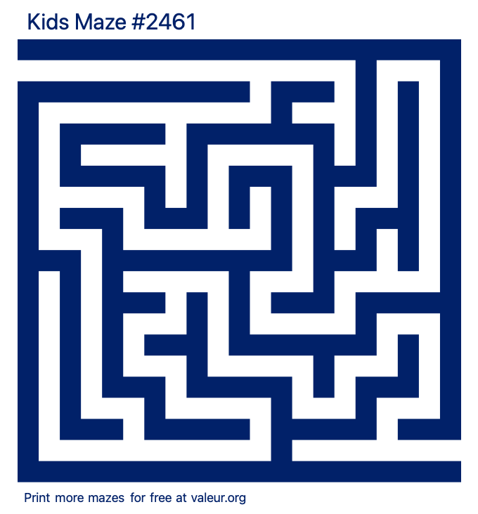 Free Printable Kids Maze number 2461