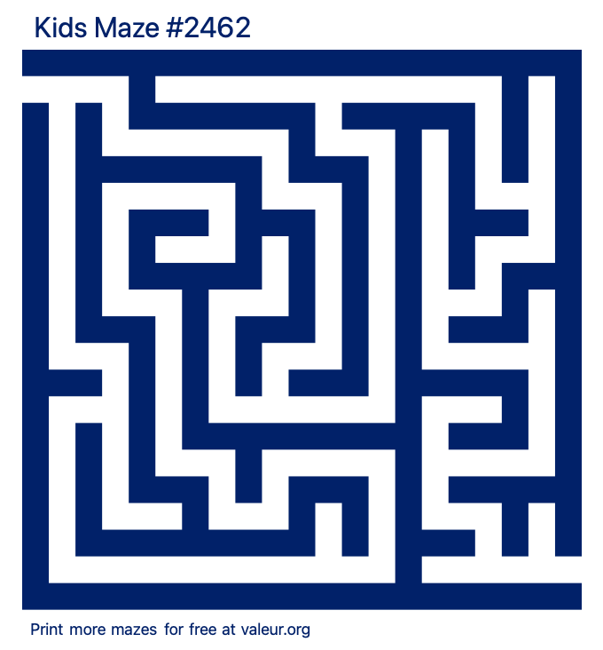 Free Printable Kids Maze number 2462