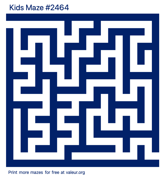 Free Printable Kids Maze number 2464