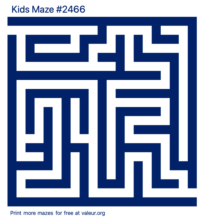 Free Printable Kids Maze number 2466