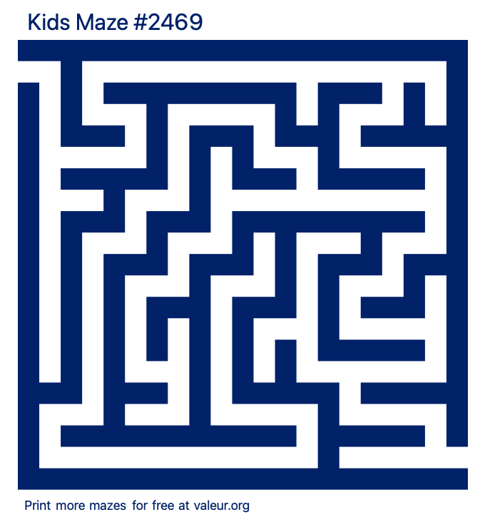 Free Printable Kids Maze number 2469