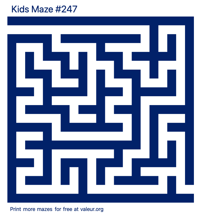 Free Printable Kids Maze number 247