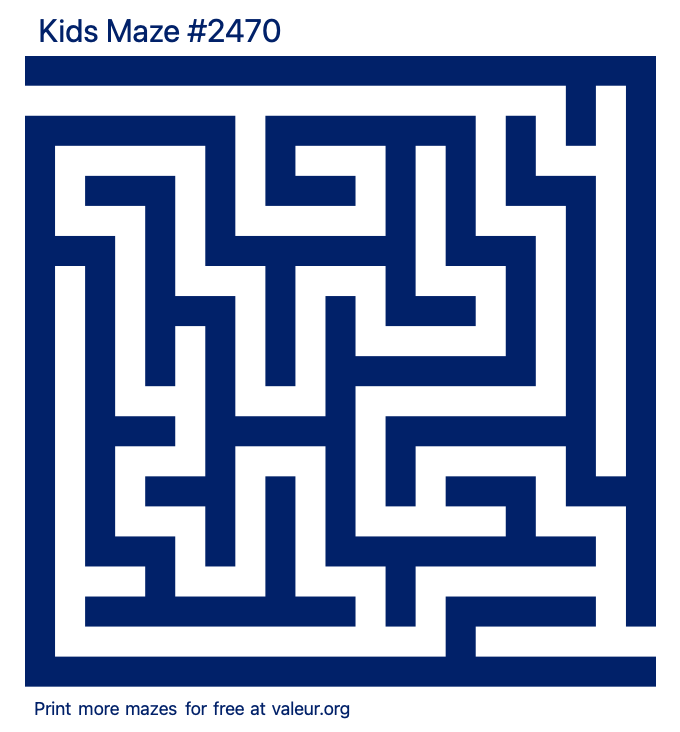 Free Printable Kids Maze number 2470