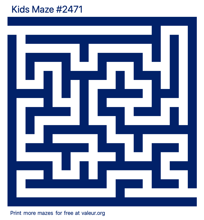 Free Printable Kids Maze number 2471