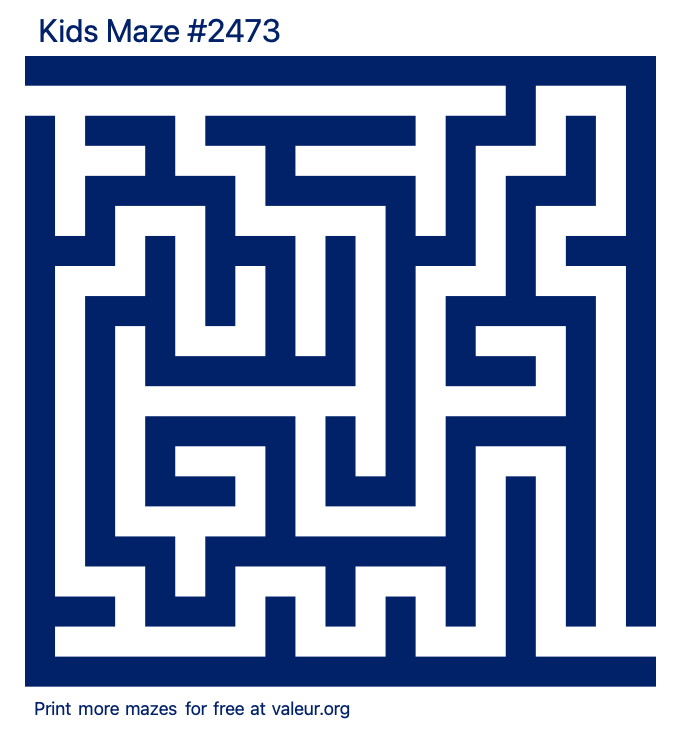 Free Printable Kids Maze number 2473