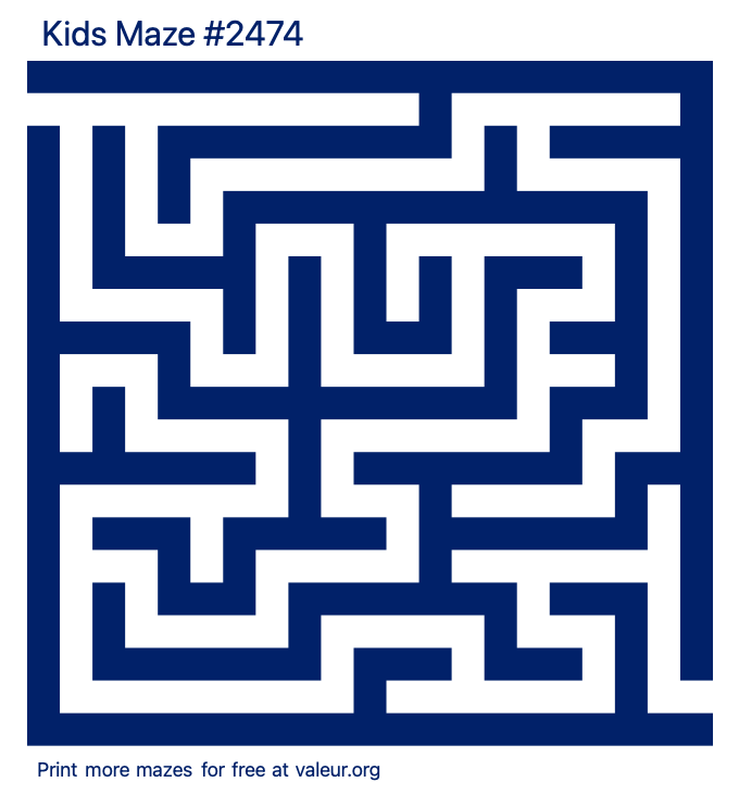 Free Printable Kids Maze number 2474