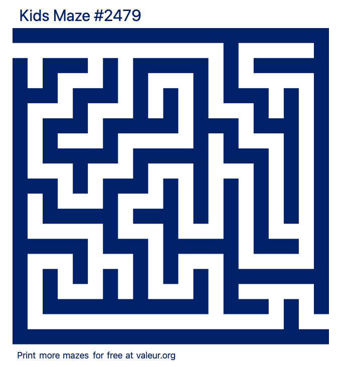 Free Printable Kids Maze number 2479