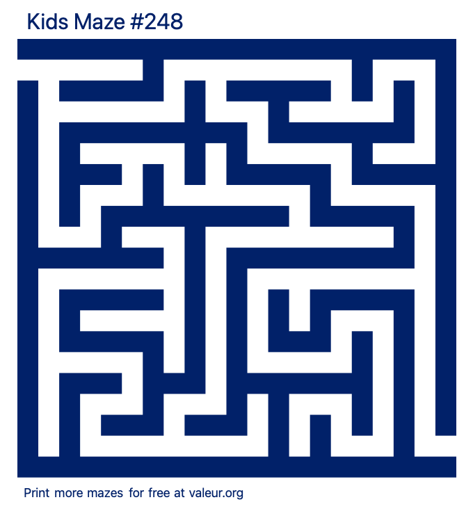 Free Printable Kids Maze number 248