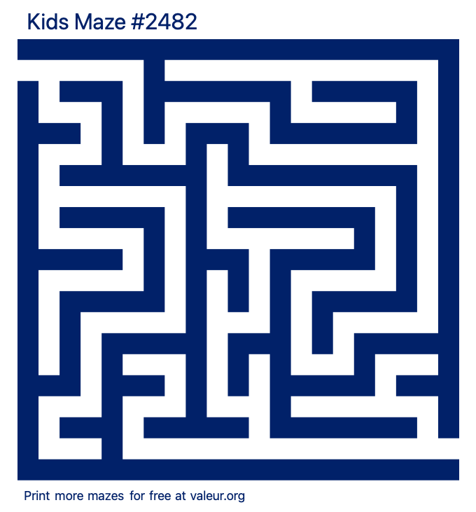 Free Printable Kids Maze number 2482