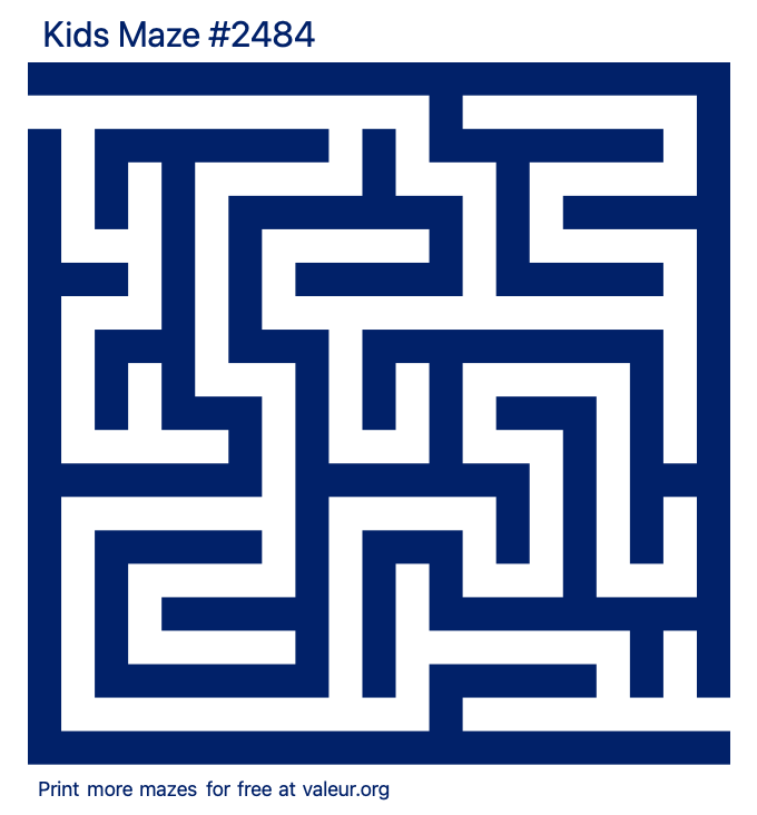 Free Printable Kids Maze number 2484