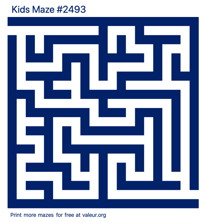 Free Printable Kids Maze number 2493