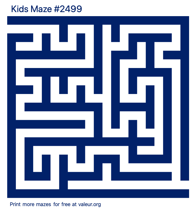 Free Printable Kids Maze number 2499