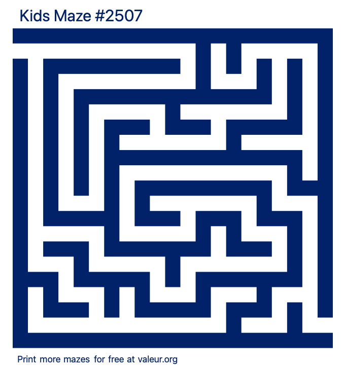 Free Printable Kids Maze number 2507