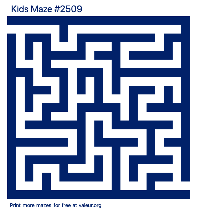 Free Printable Kids Maze number 2509