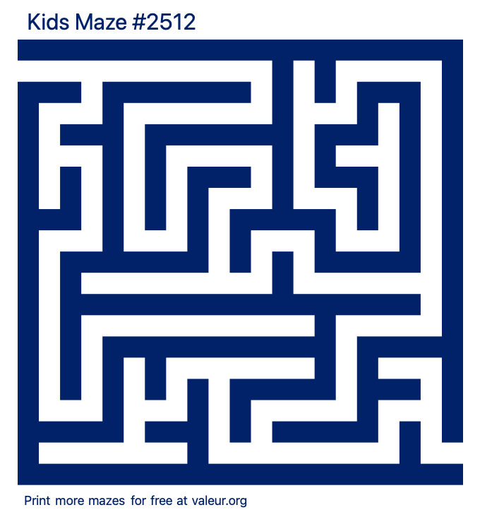 Free Printable Kids Maze number 2512