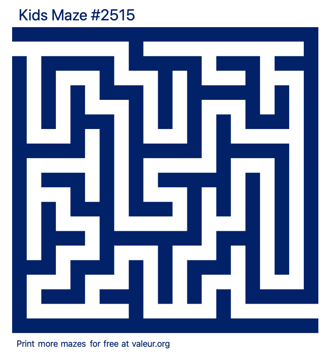 Free Printable Kids Maze number 2515