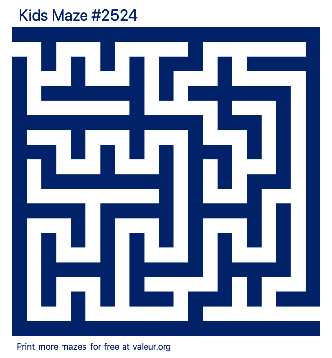 Free Printable Kids Maze number 2524