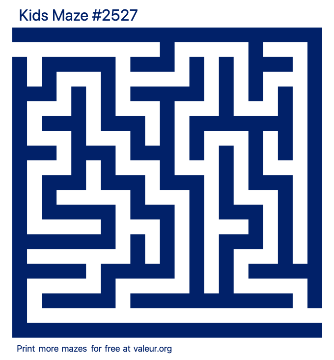 Free Printable Kids Maze number 2527