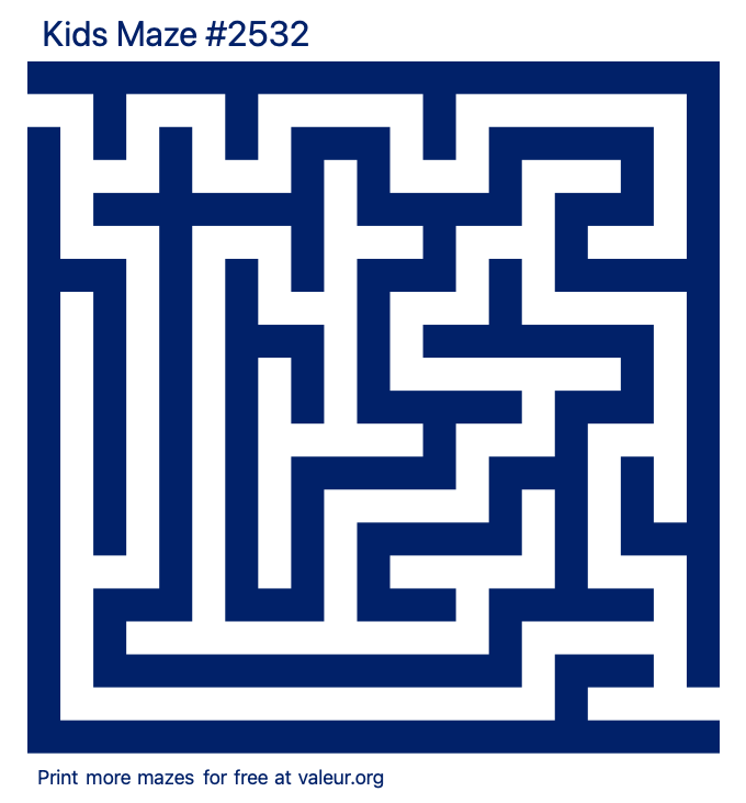 Free Printable Kids Maze number 2532