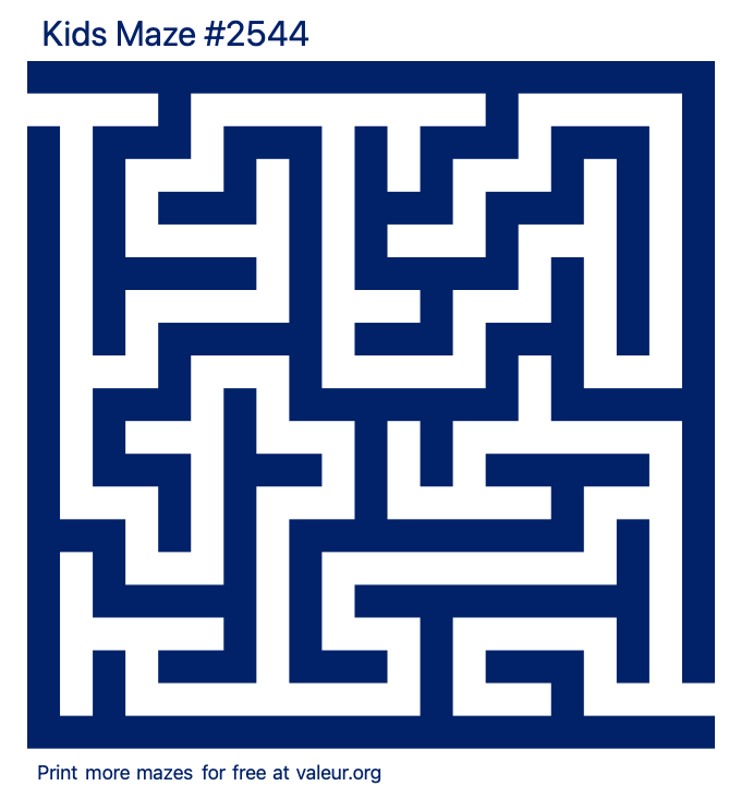 Free Printable Kids Maze number 2544