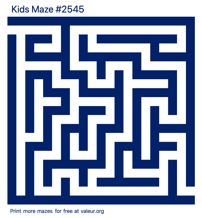 Free Printable Kids Maze number 2545