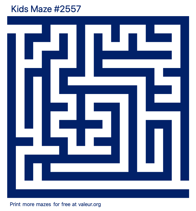 Free Printable Kids Maze number 2557