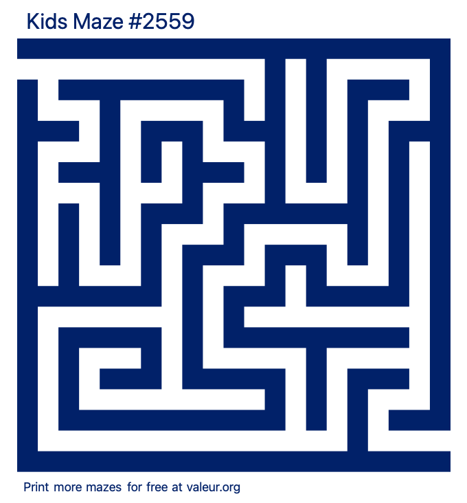 Free Printable Kids Maze number 2559