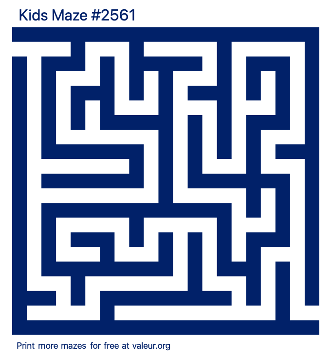 Free Printable Kids Maze number 2561