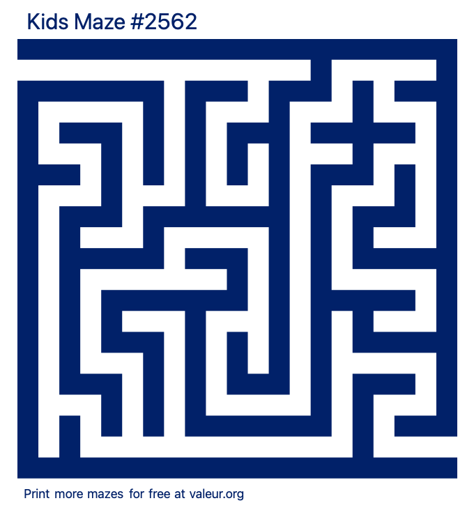 Free Printable Kids Maze number 2562