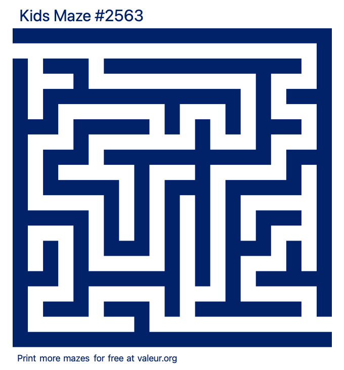 Free Printable Kids Maze number 2563