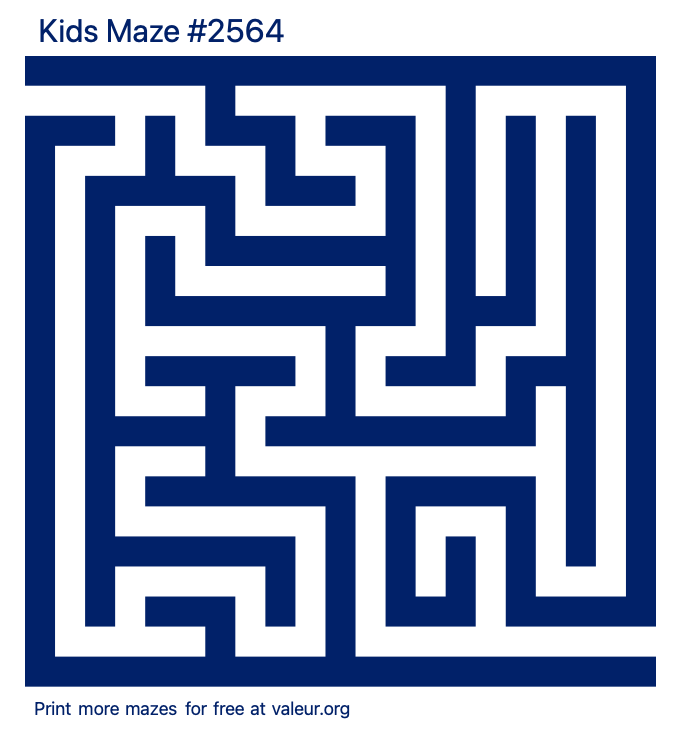 Free Printable Kids Maze number 2564