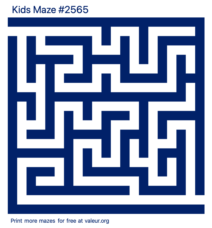 Free Printable Kids Maze number 2565