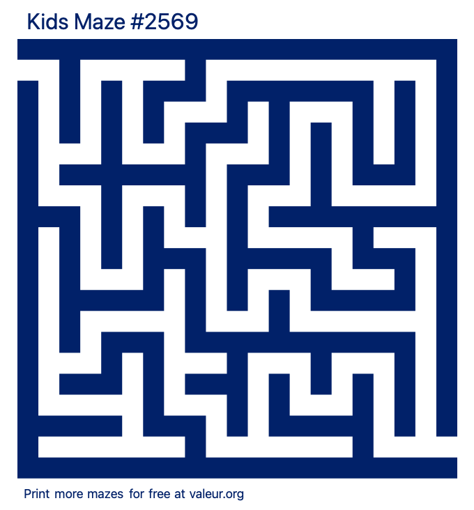 Free Printable Kids Maze number 2569