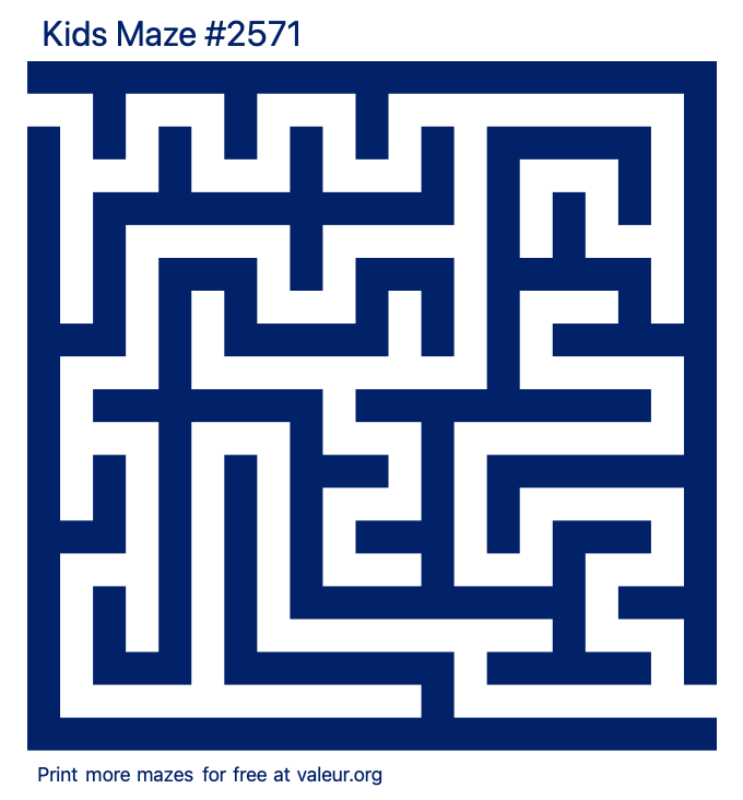 Free Printable Kids Maze number 2571