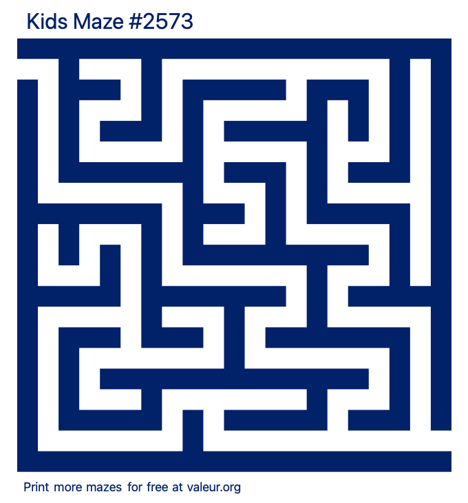 Free Printable Kids Maze number 2573