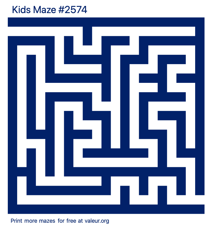 Free Printable Kids Maze number 2574