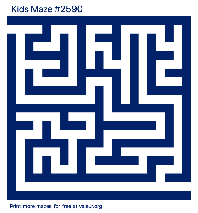 Free Printable Kids Maze number 2590