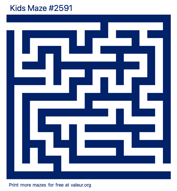 Free Printable Kids Maze number 2591